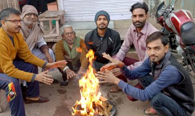ठिठुरन भरी सर्दी में अलाव का सहारा,सर्दी ने किया बेचैन,बयाना में सर्दी का सितम