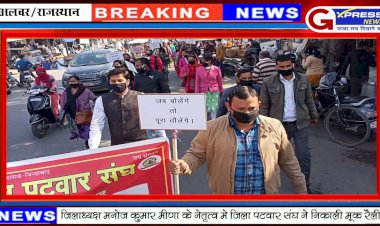 जिला पटवार संघ अपनी माँगों को लेकर उतारा सड़कों पर, निकाली मूक रैली