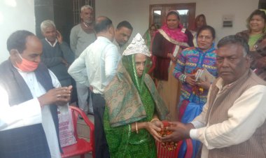 खंडेलवाल समाज के जिलाध्यक्ष ने नदबई नगरपालिका के नवनिर्वाचित अध्यक्ष हरवती सिनसिनवार का किया स्वागत सम्मान