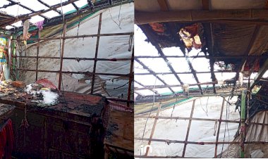 कस्बे के गाड़िया लोहार बस्ती में शार्ट सर्किट से लगी आग, घरेलू सामान जलकर हुआ राख