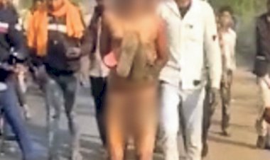घर में घुस युवक ने की महिला से छेड़छाड़, परिजनो ने निर्वस्त्र कर पहनाई जूतों की माला, फिर पूरे गांव में घुमाया
