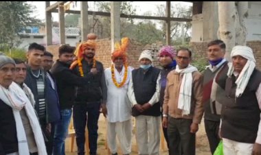 भीम सेना के नवनियुक्त जिलाध्यक्ष का रामगढ़ भाव सिद्ध मंदिर पर किया भव्य स्वागत