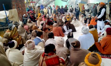 आदिबद्री पर्वत पर हो रहे खनन के खिलाफ 6 जनवरी से प्रारम्भ को रहे आन्दोलन को लेकर महापंचायत हई आयोजित