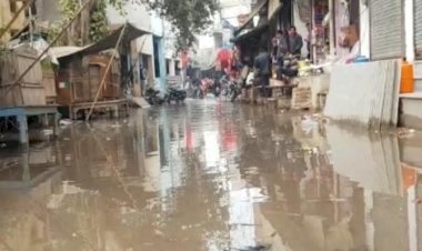 उपखंड अधिकारी  के आश्वासन के 4 दिन बाद भी गंदे पानी का नही हो सका उचित निकास, कस्बे में फैल रही गंदगी