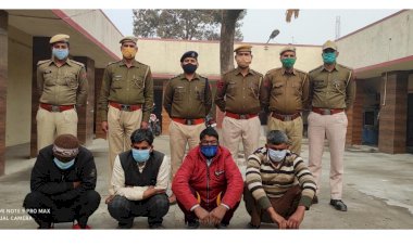 ट्रांसपोर्ट कंपनी के माल से भरे ट्रक को ले जाकर माल खुर्दबुर्द करने के आरोप में सात गिरफ्तार