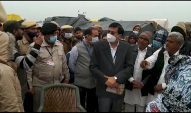 सम्भागीय आयुक्त समित शर्मा ने किया शाहजहाॅपुर बोर्डर का दौरा