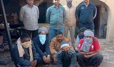 गोविंदगढ़ पुलिस की बड़ी कार्यवाही, जुआ खेलते 6 लोगो को गिरफ्तार 1,64,650 रू बरामद