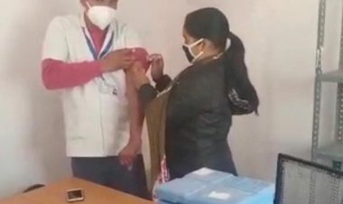 सामुदायिक स्वास्थ्य केंद्र कठूमर पर कोविड वैक्सीन का हुआ ड्राईरन