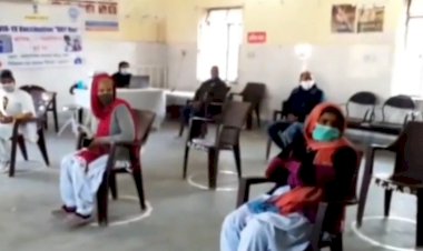 नगर के सरकारी अस्पताल में कोविड19 वेक्सिनेशन ड्राइरन का हुआ पूर्वाभ्यास