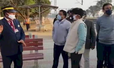आगरा मण्डल के  डीआरएम ने मथुरा अलवर रेलवे लाइन और स्टेशनों का किया निरीक्षण