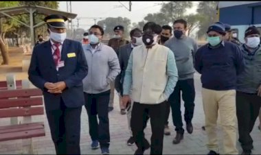 आगरा मंडल रेलवे डीआरएम ने मथुरा-अलवर रेलवे लाइन पर गोविन्दगढ़-रामगढ़ सहित सभी स्टेशनों का किया निरीक्षण