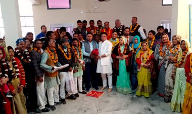 बहरोड़ में नवनियुक्त चेयरमेन सीताराम यादव सहित पार्षदों ने किया पदग्रहण