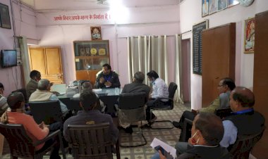 विद्यालय में शिक्षण कार्य प्रारंभ करने को लेकर शिक्षक अभिभावक मीटिंग का हुआ आयोजन