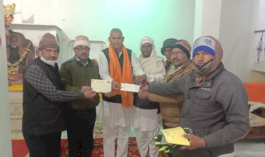 राम मंदिर निर्माण में समाज सेवी कैप्टन लक्ष्मी नारायण सोगरवाल ने दी एक लाख ग्यारह हजार की समर्पण राशि