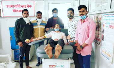 जन्मदिवस के उपलक्ष्य मे वीर बजरंगी मित्र मंडली ने रक्तदान शिविर का किया  आयोजन