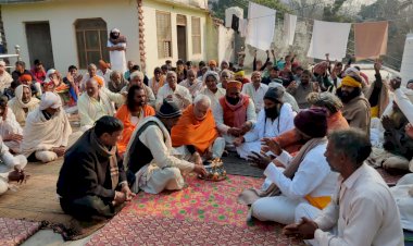 ब्रज क्षेत्र में खनन के विरोध में पसोपा में चल रहा धरना 7 दिन भी जारी,  आंदोलन की सफलता के लिये आदि बद्री भगवान का किया पूजन