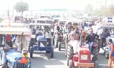 किसान विरोधी बिलो के विरोध मे सैकड़ों ट्रैक्टर लेकर हजारों किसानो ने किया दिल्ली कूच