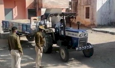 अवैध खनन बजरी से भरे टैक्टर जब्त कर एक लाख छब्बीस हजार का वसूला जुर्माना