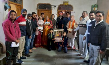 उपनगर पुर में श्री राम मंदिर निर्माण के तहत भामाशाहों  ने किया सहयोग