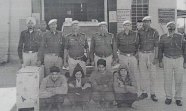 अलवर पुलिस ने किया ATM लुटने वाली अन्तर्राज्यीय गैंग के चार अभियुक्तों को गिरफ्तार