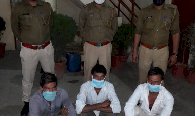 पुर पुलिस की बड़ी कार्रवाई ट्रैक्टर  ट्रॉली चोरी के आरोप में तीन गिरफ्तार