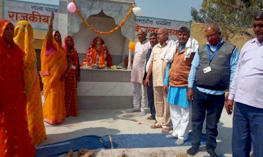 विद्यालय में मंदिर का निर्माण कराकर बसंत पंचमी पर की मां शारदे की प्रतिमा की प्राण प्रतिष्ठा
