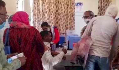 शिक्षा विभाग के अधिकारी व कर्मचारियों के 200 कर्मियों का हुआ वैक्सीनेशन