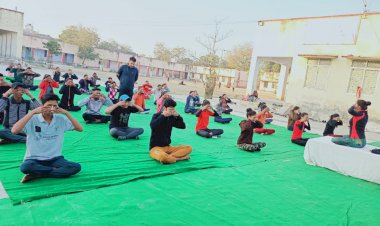 भीलवाड़ा में लाडो ने किया योग के बाद में स्वच्छता में योगदान