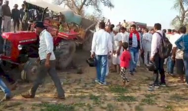 रिश्तेदार शोक व्यक्त कर वापिस लौट रहे ग्रामीणो से भरी ट्रेक्टर ट्रोली पलटी, एक दर्जन से अधिक घायल