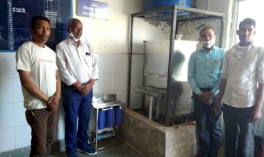 अमरनाथ सेवा मण्डल की ओर से सरकारी अस्पताल में लगाया गया आरओ सहित वाटर कूलर