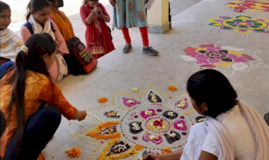 एनएसएस योजना द्वारा किया गया रंगोली महोउत्सव का आयोजन