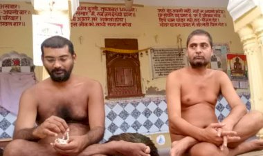 जैन मुनियाे ने कठूमर मे पैदल विहार कर किया मंगल प्रवेश