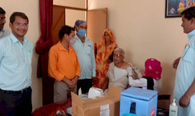 नाथलवाडा सीएचसी में 120 लोगों को लगाई वैक्सीन