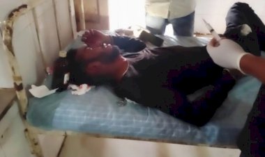 अज्ञात वाहन की टक्कर से बाइक सवार युवक हुआ घायल