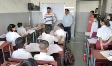 एसडीएम ने किया स्कूल का औचक निरीक्षण,  गाईड लाईन के विरुद्ध चलती मिली 5वीं तक की कक्षाए