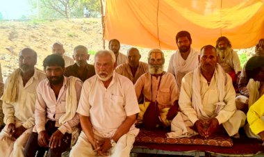 ब्रज के पर्वत आदि बद्री व कनकाचल को खनन मुक्त करवाने के लिए  पसोपा में 62 वें दिन भी धरना रहा जारी