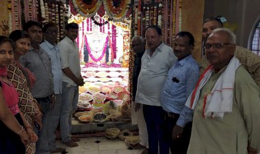 छौंकरवाडा कलां के शक्तिधाम मन्दिर पर सजे छप्पन भोग