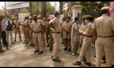 पुलिस अधिकारी द्वारा व्यक्ति को नाजायज परेशान करने पर राजपूत करणी सेना ने दिया ज्ञापन