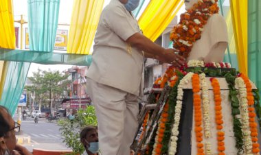 शहीद दिवस पर भगतसिंह को माल पुष्प अर्पित कर दी श्राद्धाजंलि