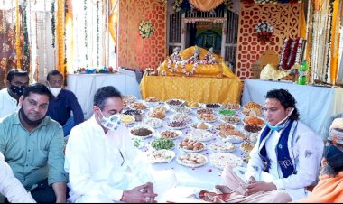 पूर्व कैबिनेट मंत्री विश्वेन्द्र सिंह ने लक्ष्मण मंदिर में की पूजा अर्चना