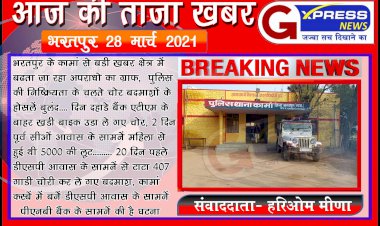 कामां क्षेत्र में खुले आम हो रहा अपराधों का नंगा नाच, पुलिस की गश्त हुई फैल