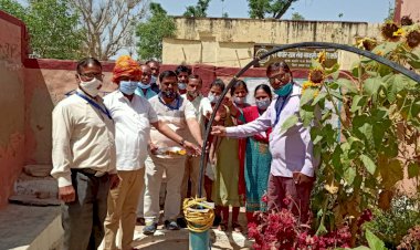 गांव बाघोर में पानी की मोटर डलवाकर सरपँच ने पानी की समस्या दूर