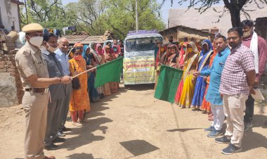 थाना प्रभारी विजयसिंह छौंकर ने पताका दिखा रवाना किया एसएचजी महिला शैक्षणिक भ्रमण दल