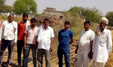 आग लगने से 2 बीघा की फसल जलकर राख