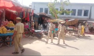 बानसूर के बाजारों व  सड़कों पर बिना मास्क निकले लोगो पर की कार्यवाही, पुलिस ने काटे चालान