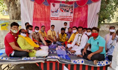 शंभू पुजारी को न्याय दिलाने के लिए बांदीकुई में दूसरे दिन भी धरना जारी