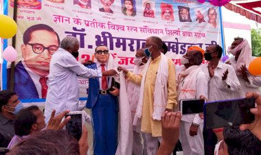 डॉ किरोड़ी लाल मीणा ने भीमराव अंबेडकर की मूर्ति का किया अनावरण