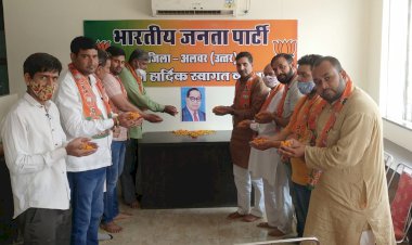 भारतीय जनता पार्टी कार्यालय पर मनाई गई बीआर अंबेडकर की 130 वी जयंती