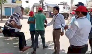खेरली नगरपालिका एसडीएम  के नेतृत्व में बिना मास्क घुम रहे लोगो के काटे चालान,  दुकाने की सीज