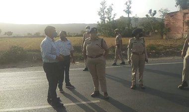 एसपी, एडिशनल एसपी और एडीएम ने किया हरियाणा बॉर्डर का निरिक्षण